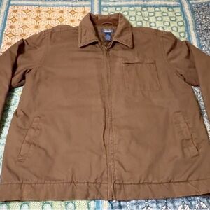 Men’s Premier International brown canvas jacket, lrg, used/many miles left.